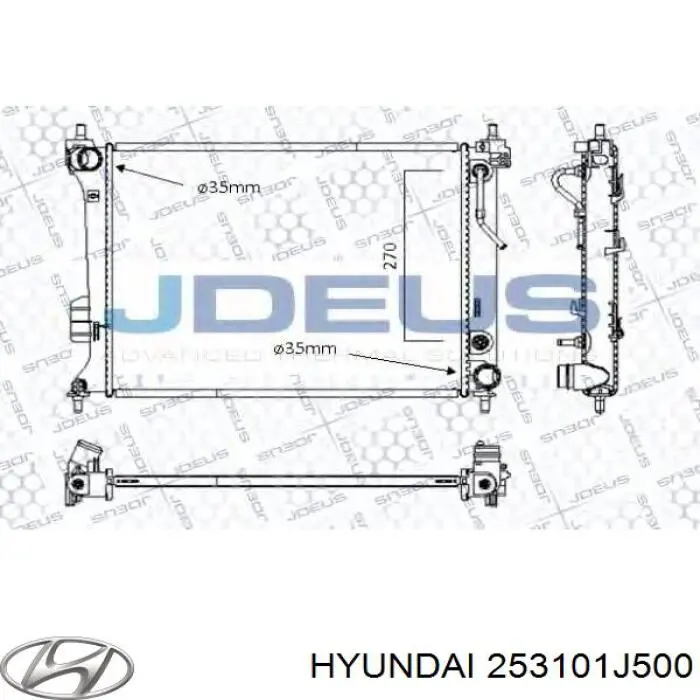 253101J500 Hyundai/Kia Радіатор охолодження двигуна