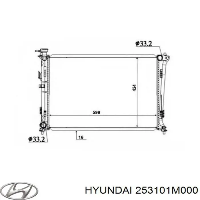 253101M000 Hyundai/Kia Радіатор охолодження двигуна