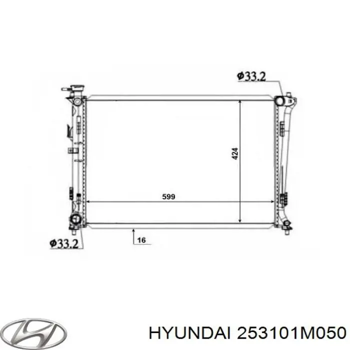Радіатор 253101M050 Hyundai/Kia