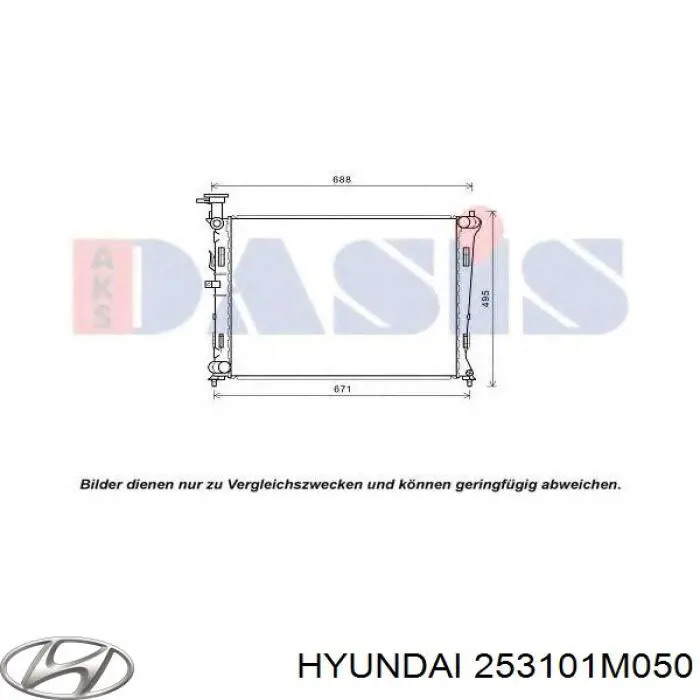 Радіатор 253101M050 Hyundai/Kia