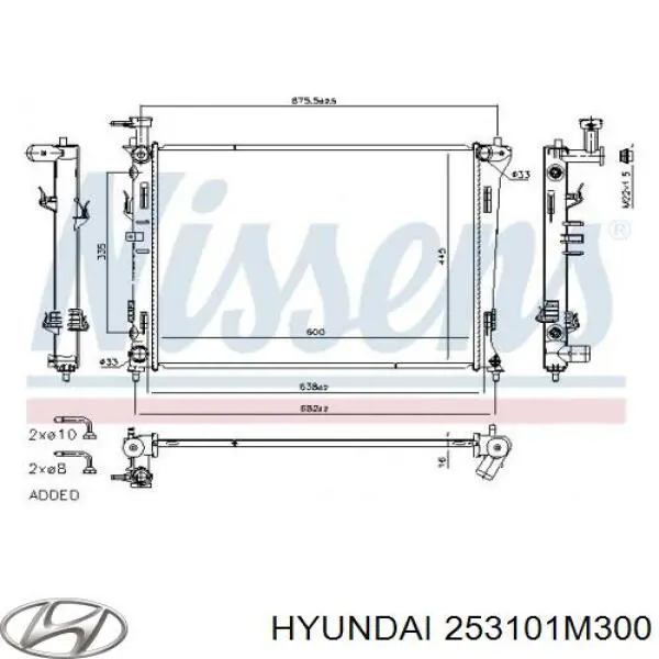 253101M300 Hyundai/Kia радіатор охолодження двигуна