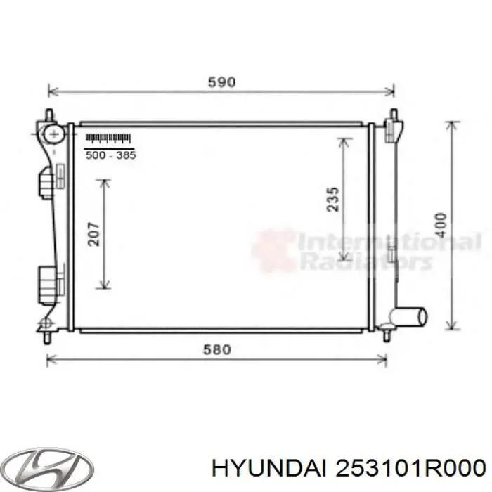 253101R000 Hyundai/Kia радіатор охолодження двигуна