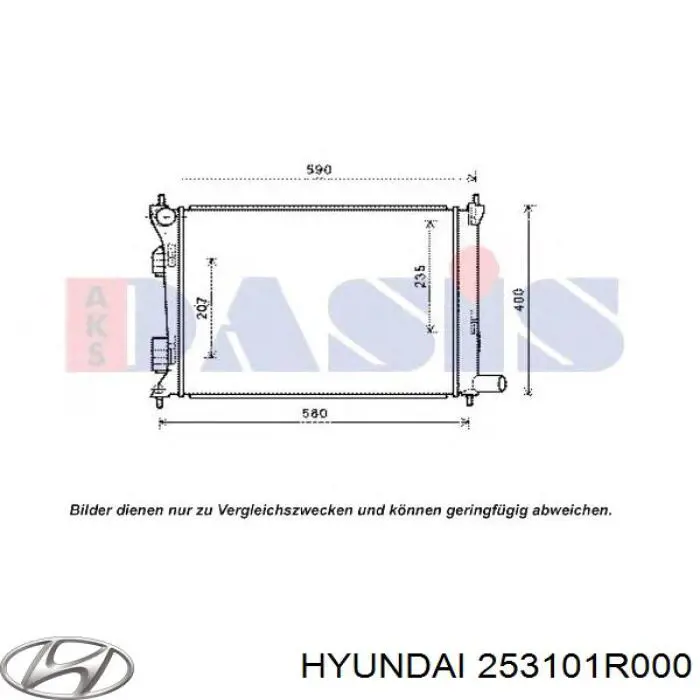 Радіатор основний Hyundai/Kia 253101R000 ціна, від 59.45 USD