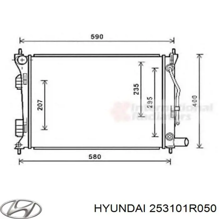 Радіатор основний Hyundai/Kia 253101R050 ціна, від 70.41 USD