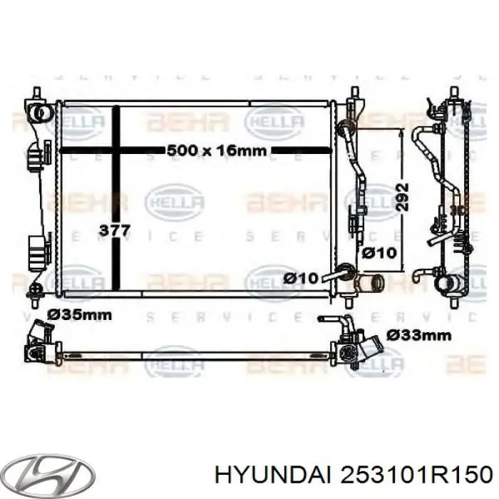Купити 253101R150 Hyundai/Kia Радіатор двигуна