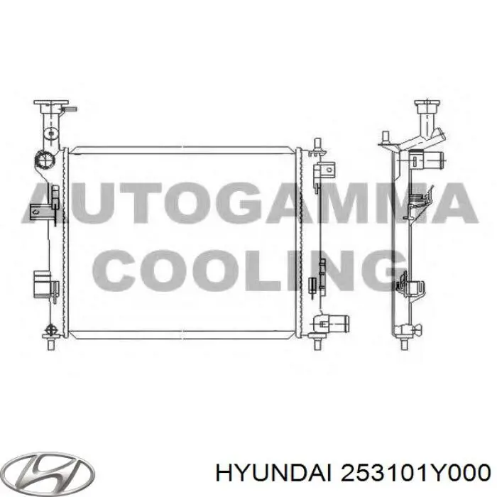 253101Y000 Hyundai/Kia радіатор охолодження двигуна