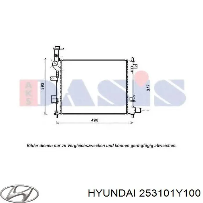 253101Y100 Hyundai/Kia радіатор охолодження двигуна