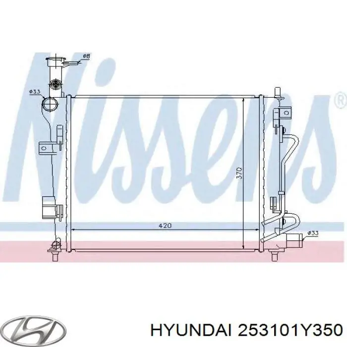 Купити 253101Y350 Hyundai/Kia Радіатор двигуна
