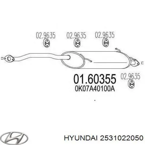 2531022020 Hyundai/Kia Радіатор охолодження двигуна