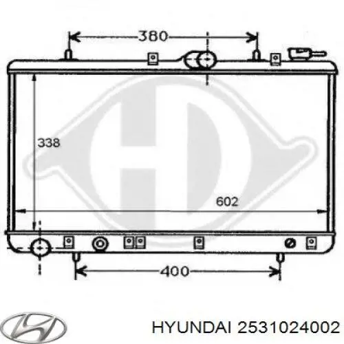 Радіатор 2531024002 Hyundai/Kia