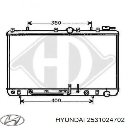 Радіатор 2531024702 Hyundai/Kia