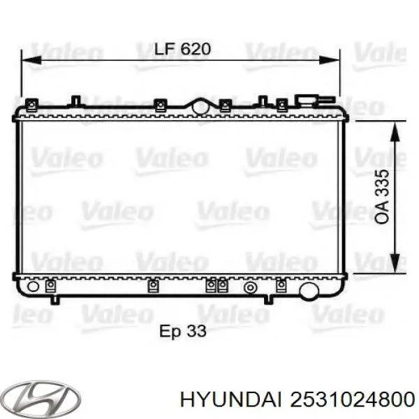 2531024700 Hyundai/Kia Радіатор охолодження двигуна