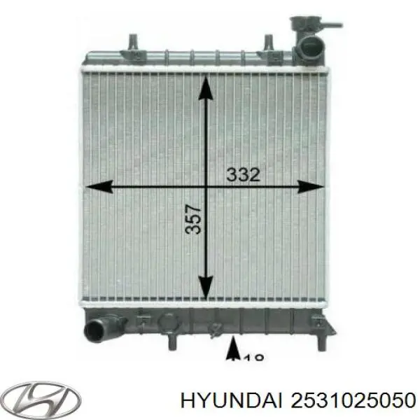 Радіатор основний Hyundai/Kia 2531025050 ціна, від 40.72 USD