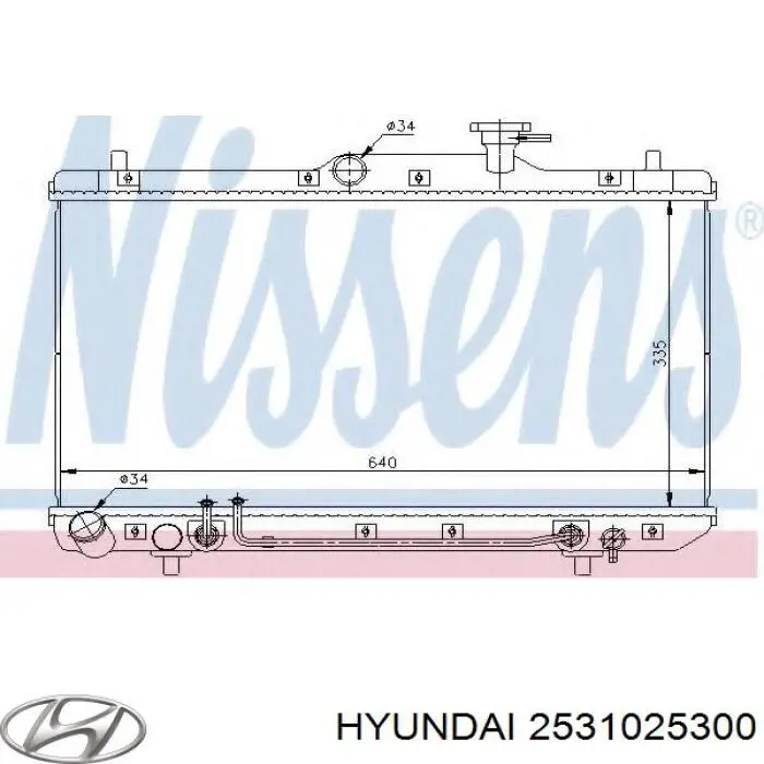 Купити 2531025300 Hyundai/Kia Радіатор двигуна