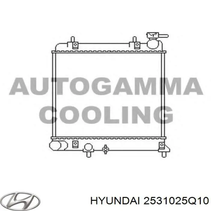 Радіатор охолодження Hyundai/Kia 2531025Q10