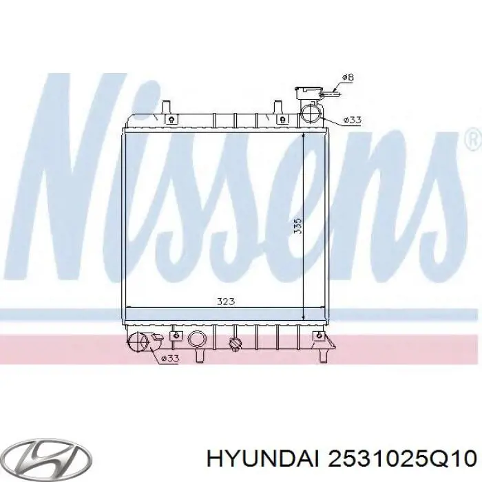 Радіатор основний Hyundai/Kia 2531025Q10 ціна, від 43.45 USD