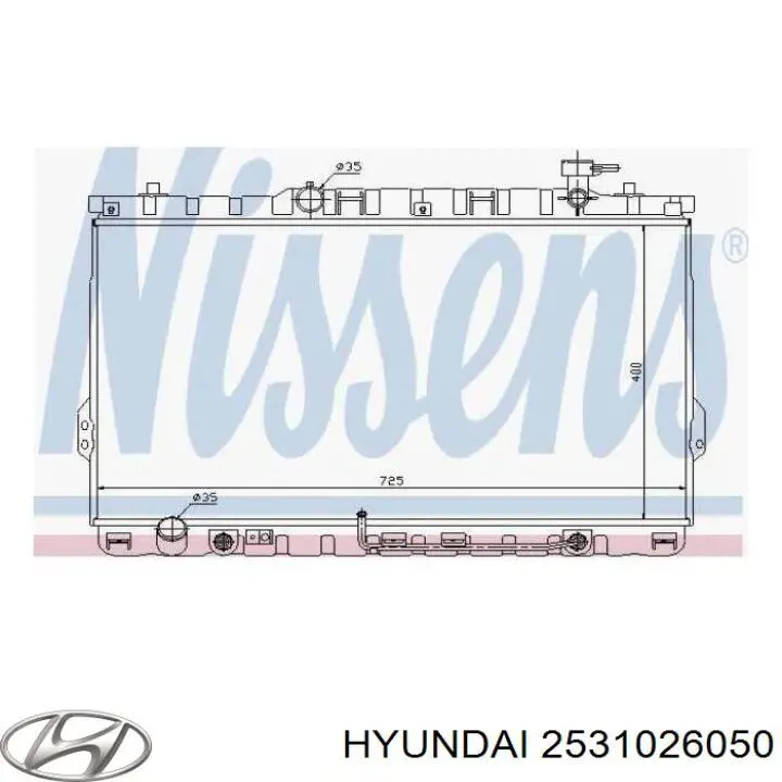 Купити 2531026050 Hyundai/Kia Радіатор двигуна
