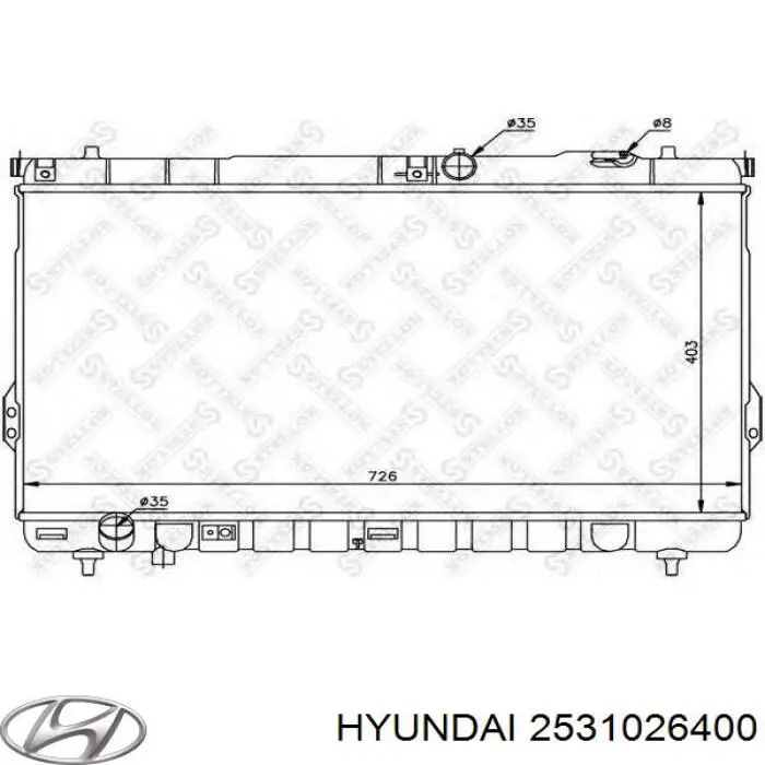 Радіатор основний Hyundai/Kia S2531026400 ціна, від 158.41 USD
