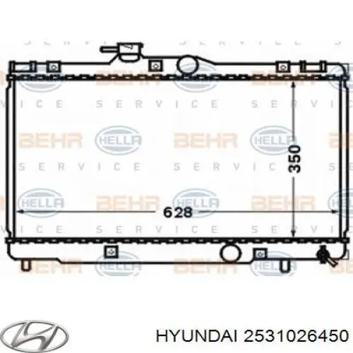Радіатор основний Hyundai/Kia 2531026450 ціна, від 148.93 USD
