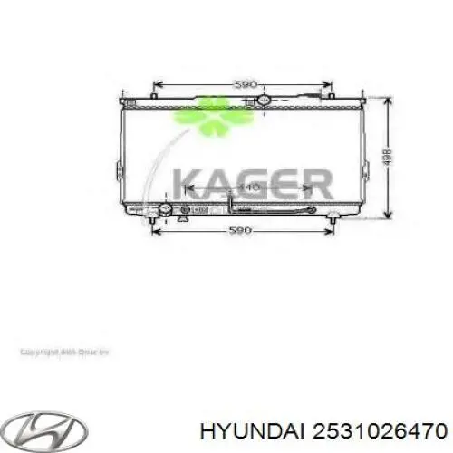 Радіатор основний Hyundai/Kia 2531026470 ціна, від 76.02 USD