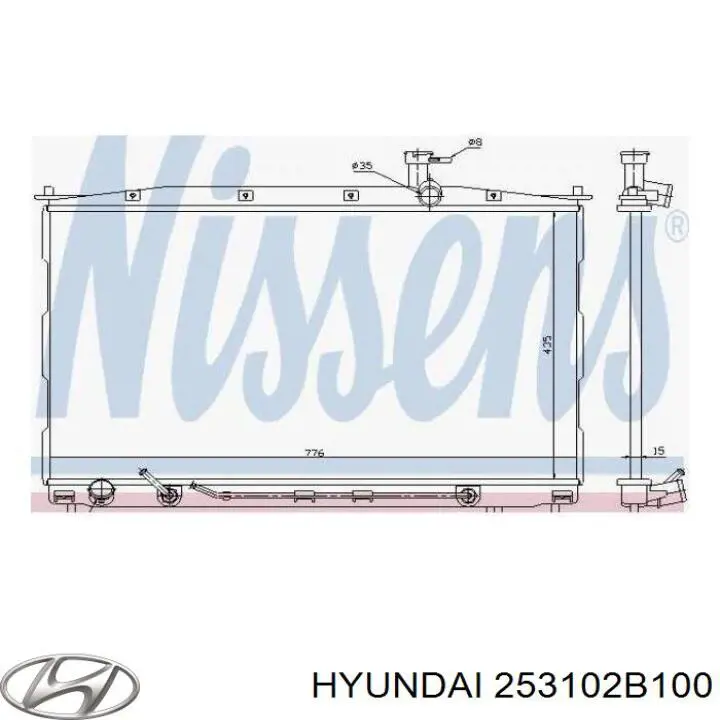Радіатор основний Hyundai/Kia 253102B100 ціна, від 82.81 USD