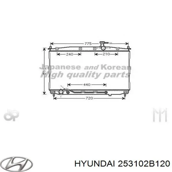 Радіатор 253102B120 Hyundai/Kia