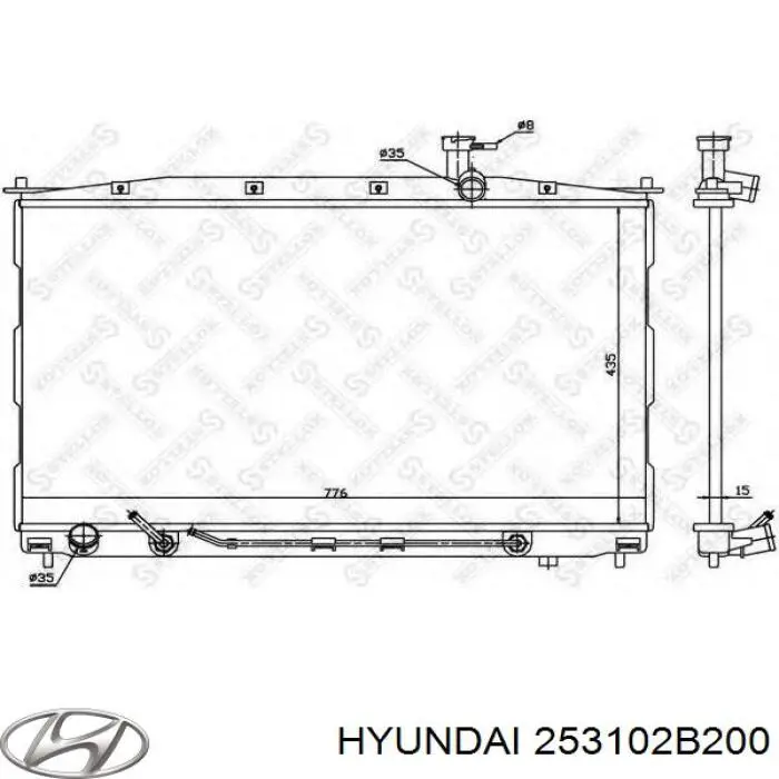 Купити 253102B200 Hyundai/Kia Радіатор двигуна