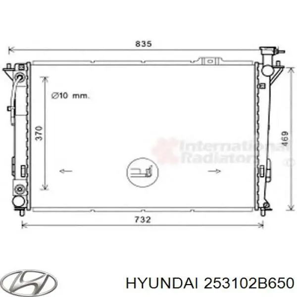 253102B650 Hyundai/Kia Радіатор охолодження двигуна