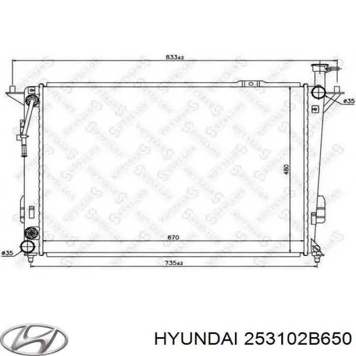 Радіатор основний Hyundai/Kia 253102B650 ціна, від 118.48 USD
