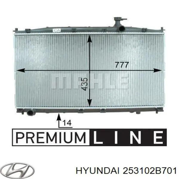 Купити 253102B701 Hyundai/Kia Радіатор двигуна