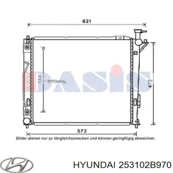 Купити 253102B970 Hyundai/Kia Радіатор двигуна