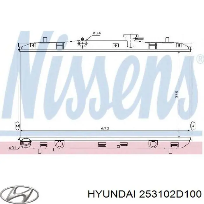 Радіатор основний Hyundai/Kia 253102D100 ціна, від 54.30 USD