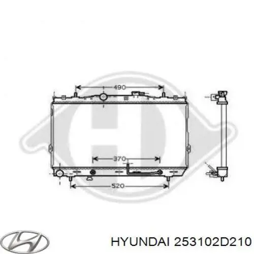 Радіатор 253102D210 Hyundai/Kia