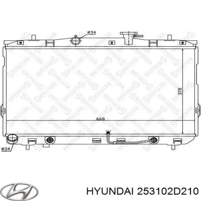 253102D210 Hyundai/Kia Радіатор охолодження двигуна