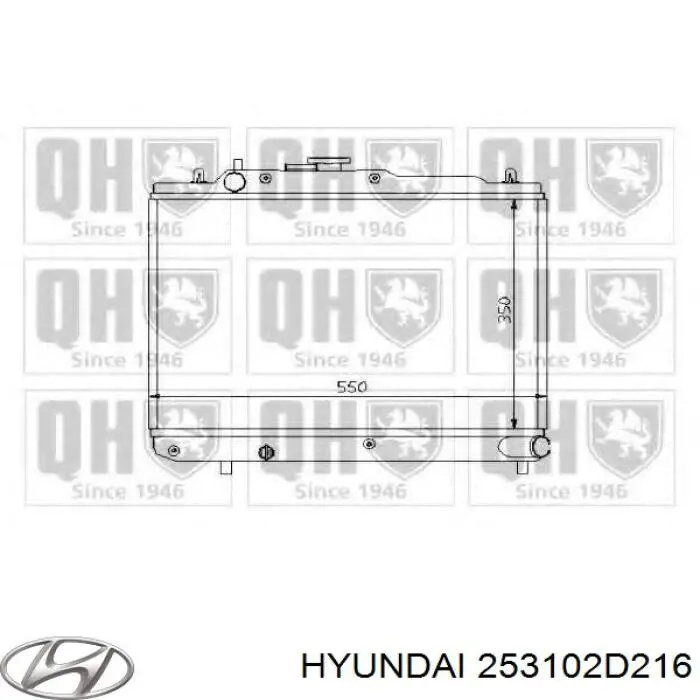 Радіатор 253102D216 Hyundai/Kia