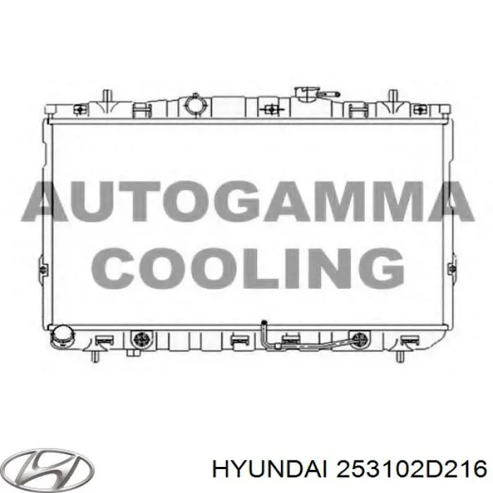 Радіатор охолодження двигуна на Hyundai Elantra HD