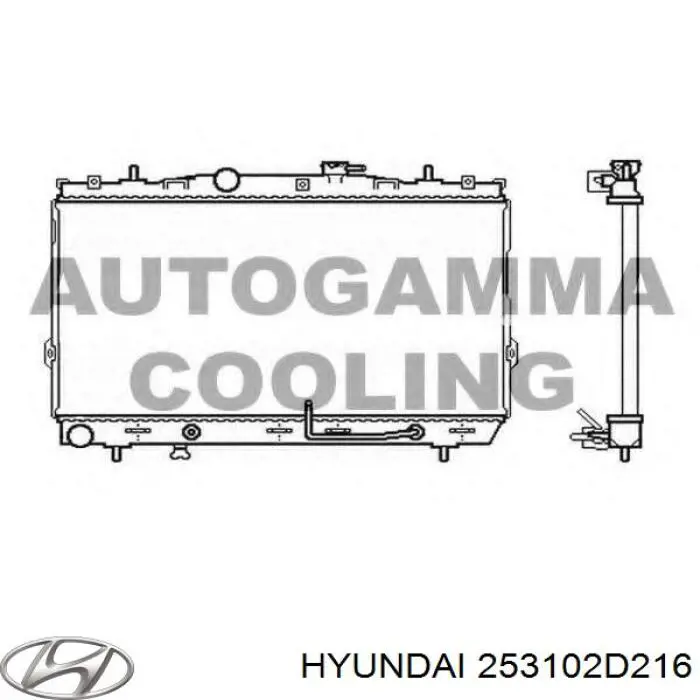 Купити 253102D216 Hyundai/Kia Радіатор двигуна