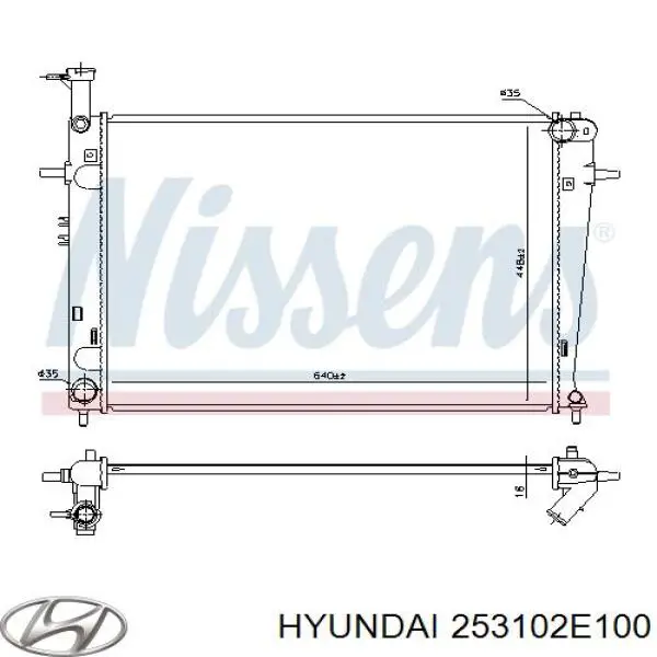 Радіатор основний Hyundai/Kia 253102E100 ціна, від 90.49 USD