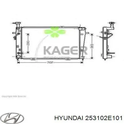 Купити 253102E101 Hyundai/Kia Радіатор двигуна