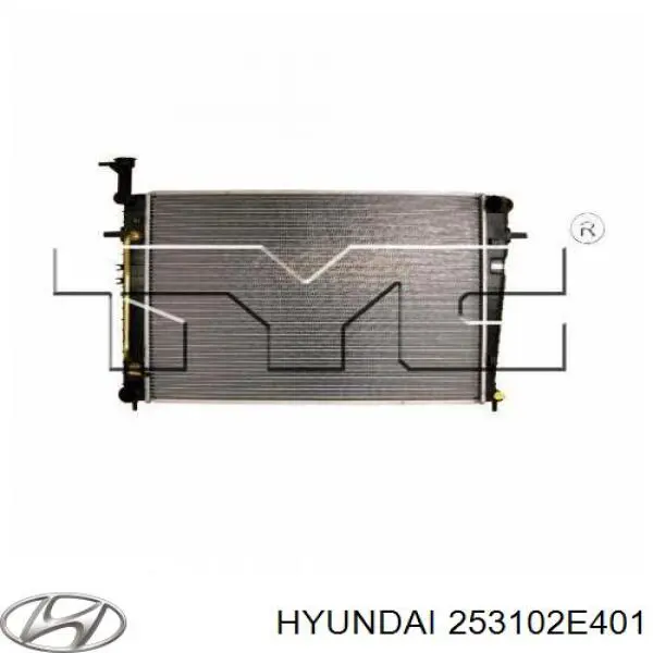 253102E401 Hyundai/Kia Радіатор охолодження двигуна