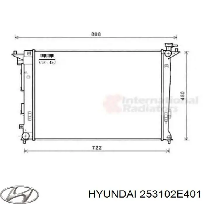 Радіатор основний Hyundai/Kia 253102E401 ціна, від 80.57 USD