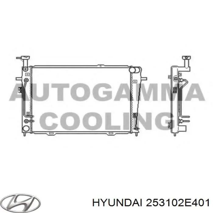 253102E401 Hyundai/Kia радіатор охолодження двигуна