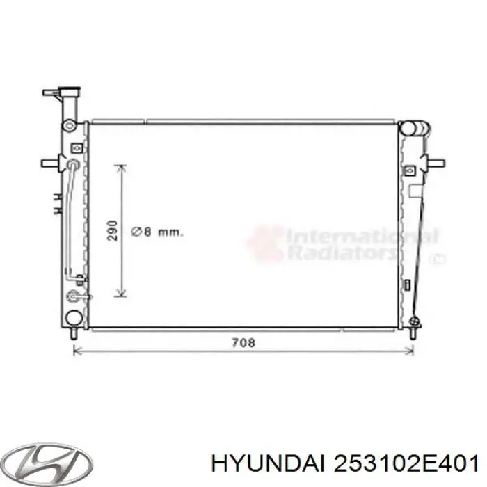 Радіатор основний Hyundai/Kia 253102E401 ціна, від 80.57 USD