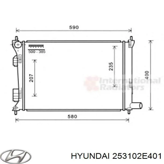 Купити 253102E401 Hyundai/Kia Радіатор двигуна