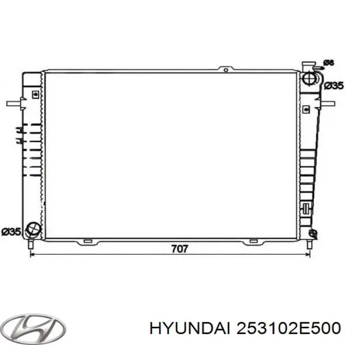 Купити 253102E500 Hyundai/Kia Радіатор двигуна