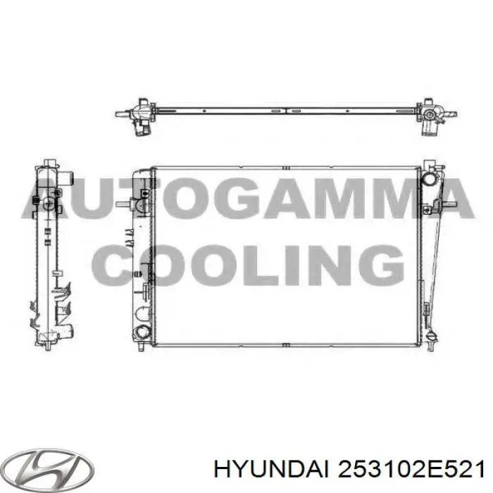 Купити 253102E521 Hyundai/Kia Радіатор двигуна