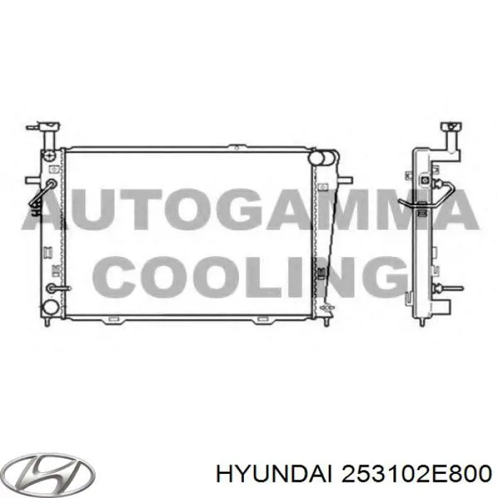 253102E800 Hyundai/Kia радіатор охолодження двигуна