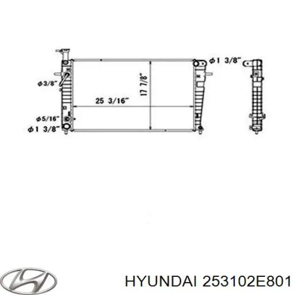 Купити 253102E801 Hyundai/Kia Радіатор двигуна