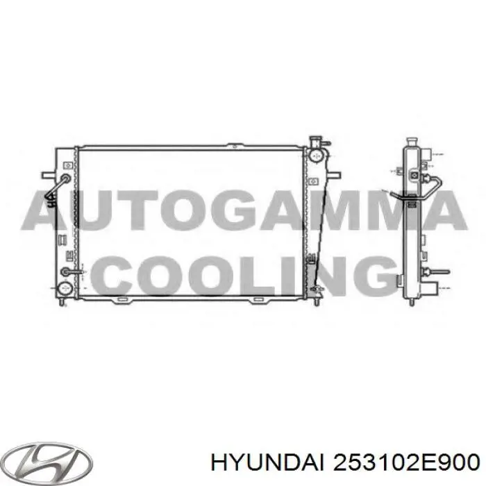 253102E900 Hyundai/Kia радіатор охолодження двигуна