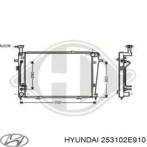 253102E910 Hyundai/Kia радіатор охолодження двигуна